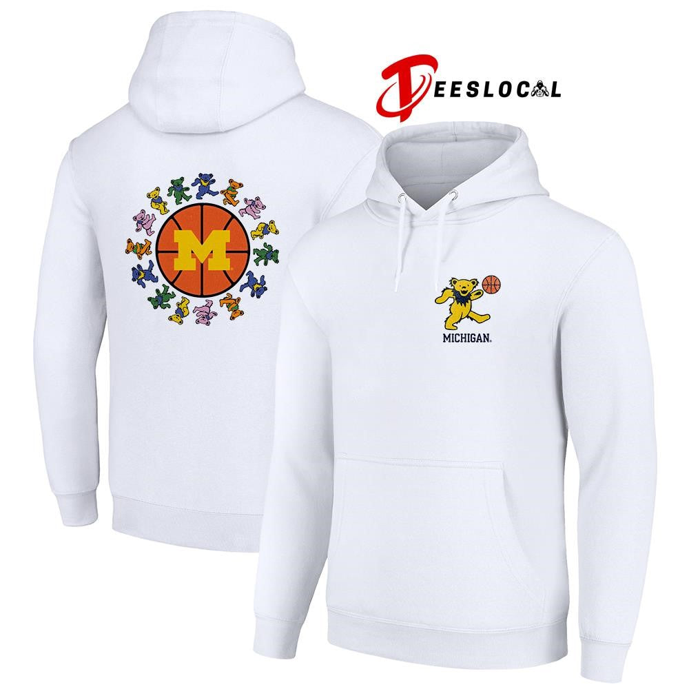 Grateful Dead x Michigan Wolverines bears basketball shirt