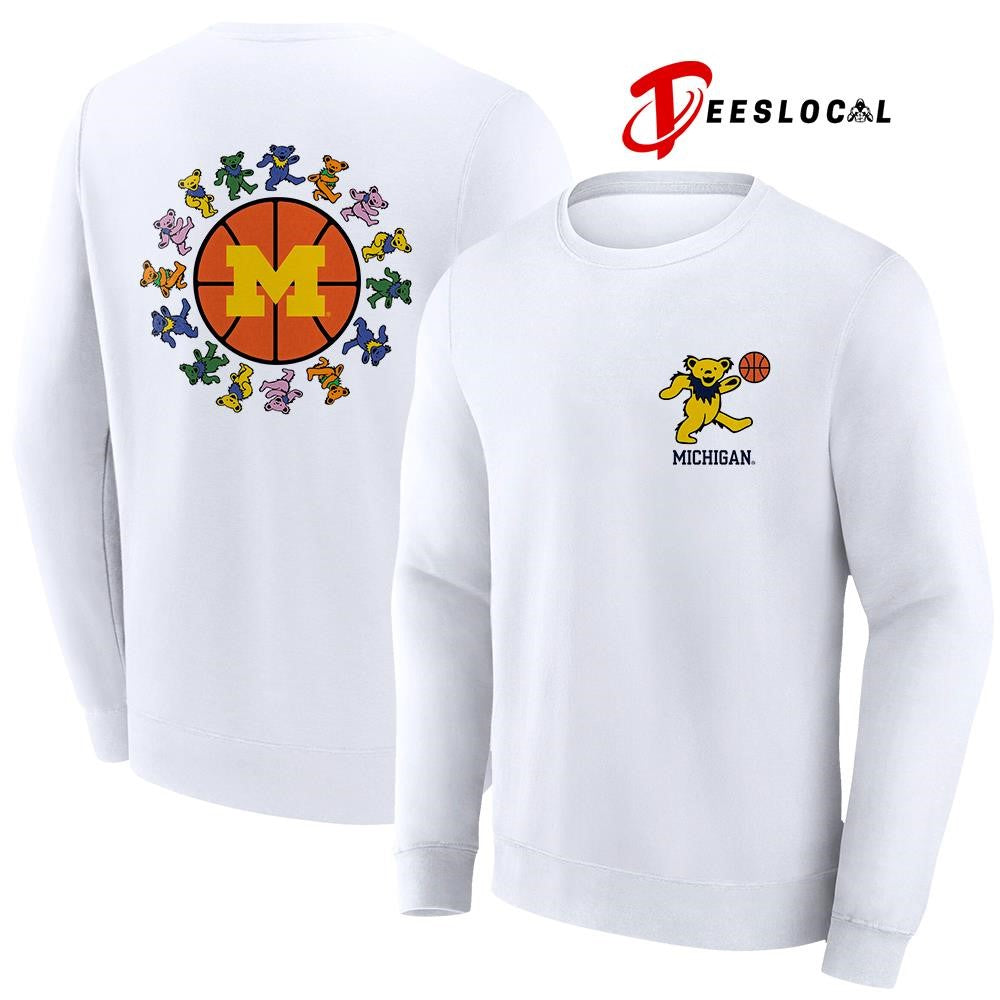 Grateful Dead x Michigan Wolverines bears basketball shirt