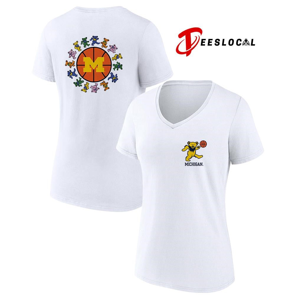 Grateful Dead x Michigan Wolverines bears basketball shirt