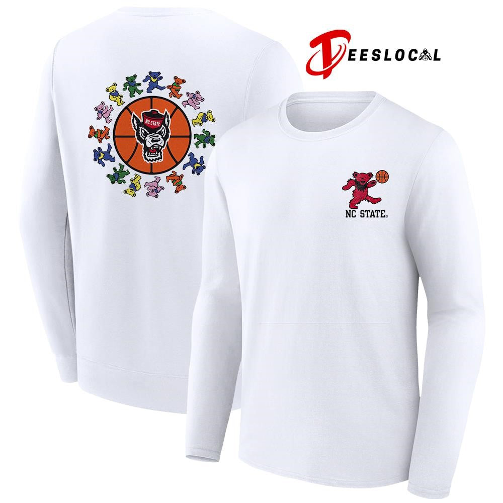 Grateful Dead x North Carolina State Wolfpack bears circle basketball shirt