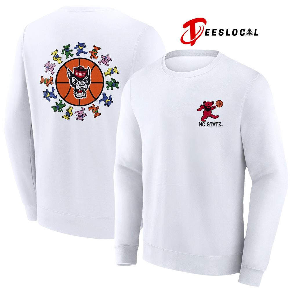 Grateful Dead x North Carolina State Wolfpack bears circle basketball shirt
