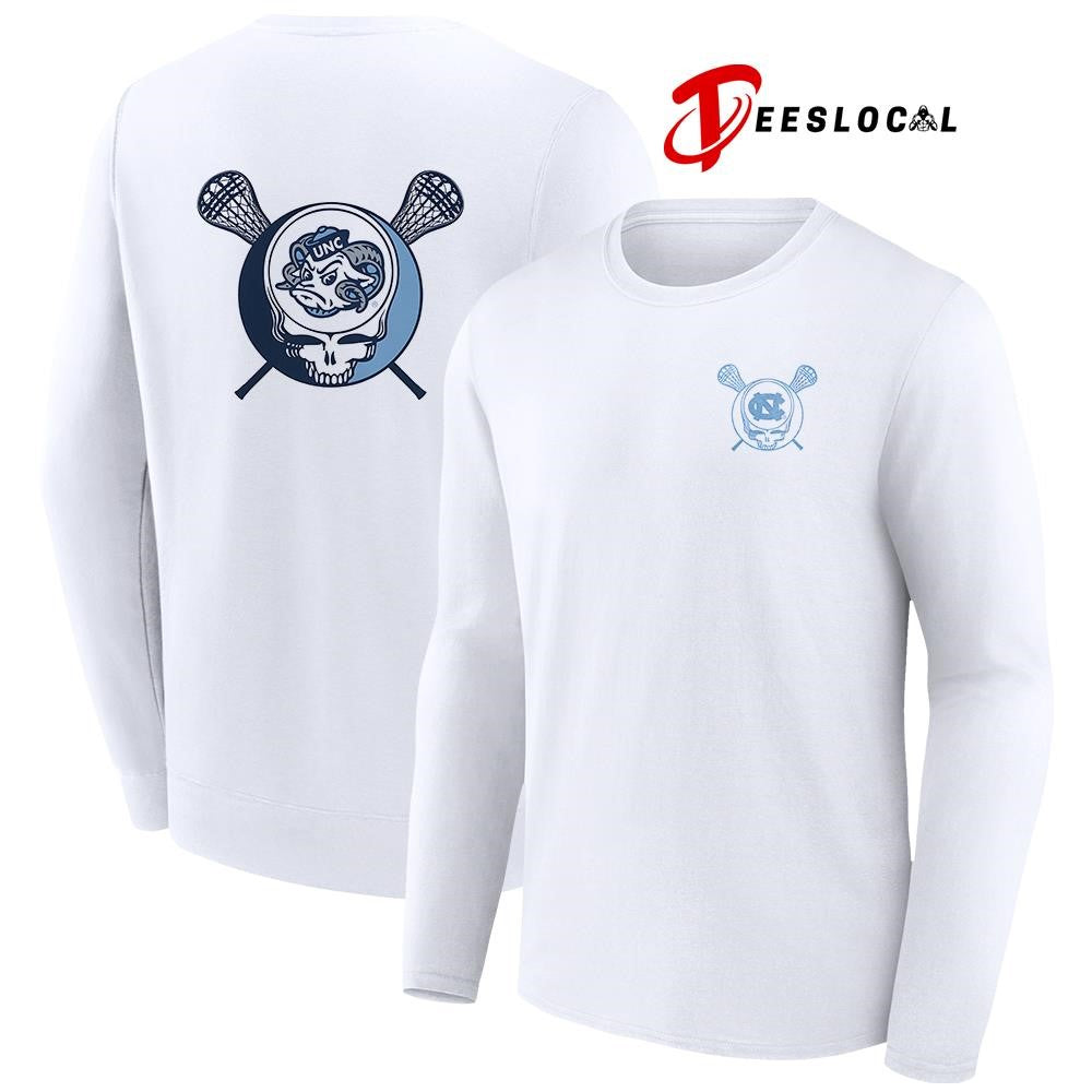 Grateful Dead x North Carolina Tar Heels lacrosse logo parody shirt