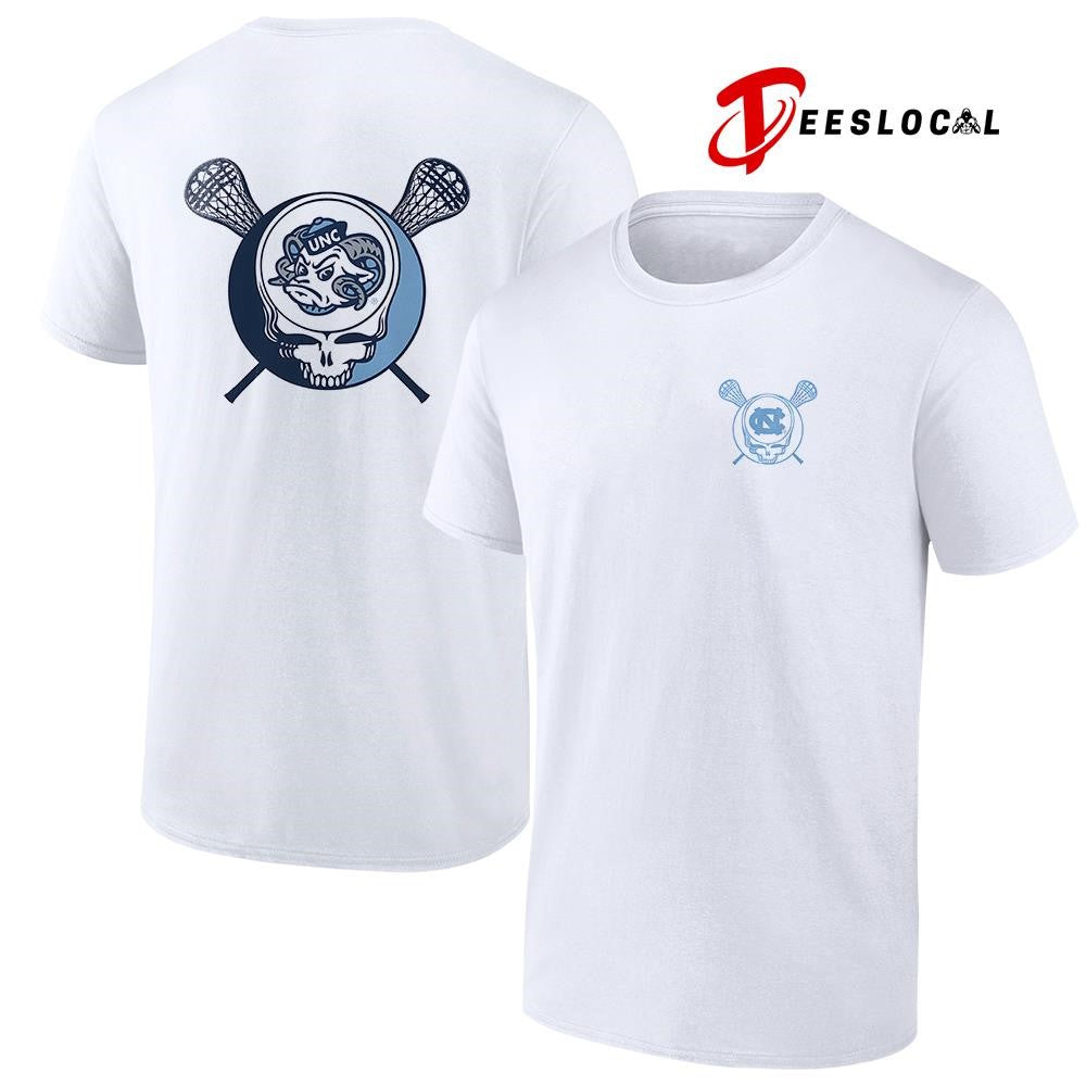 Grateful Dead x North Carolina Tar Heels lacrosse logo parody shirt