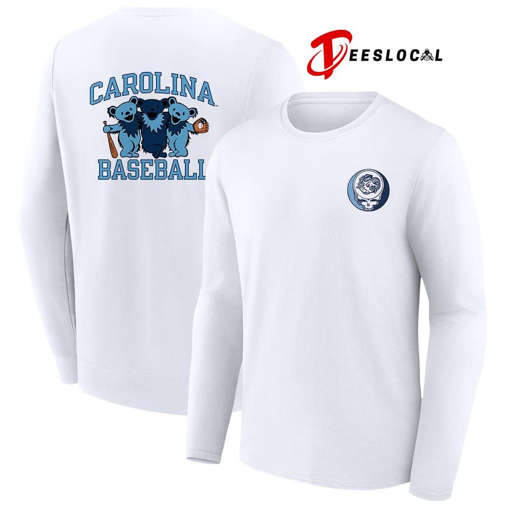 Grateful Dead x North Carolina Tar Heels mascot baseball shirt