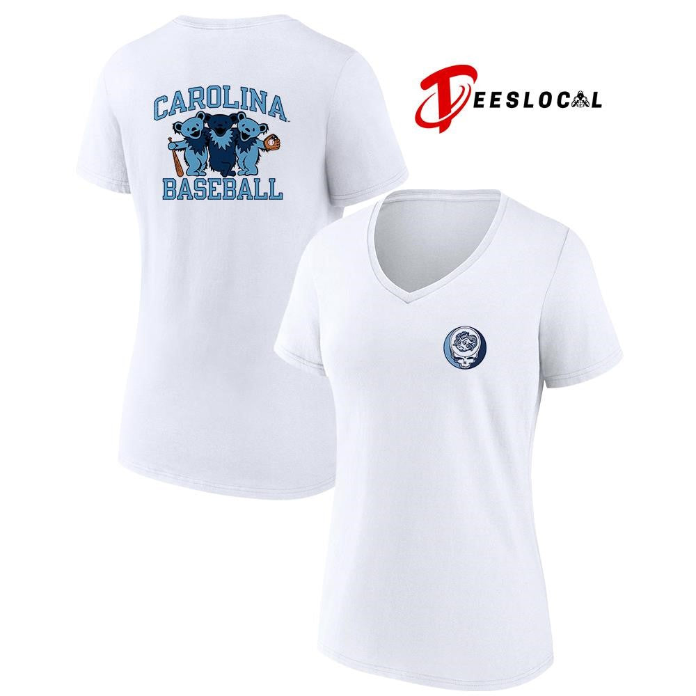 Grateful Dead x North Carolina Tar Heels mascot baseball shirt