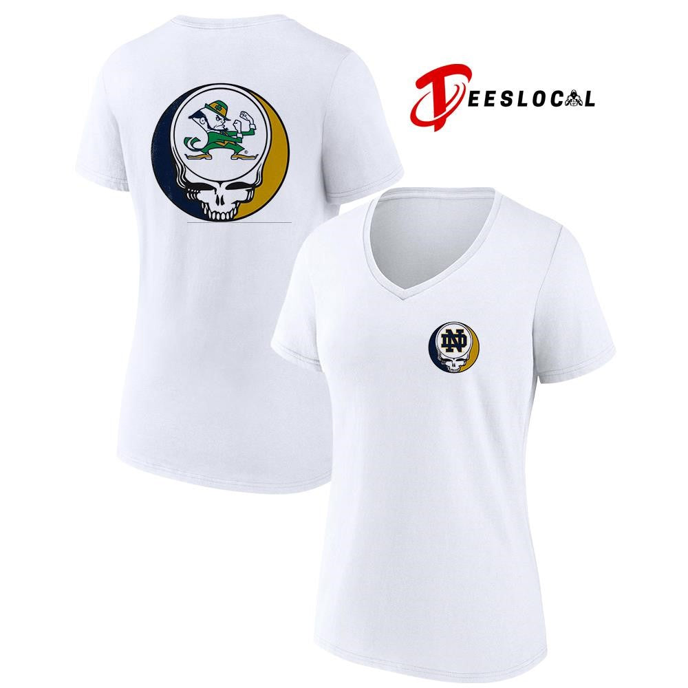 Grateful Dead x Notre Dame Fighting Irish logo parody shirt
