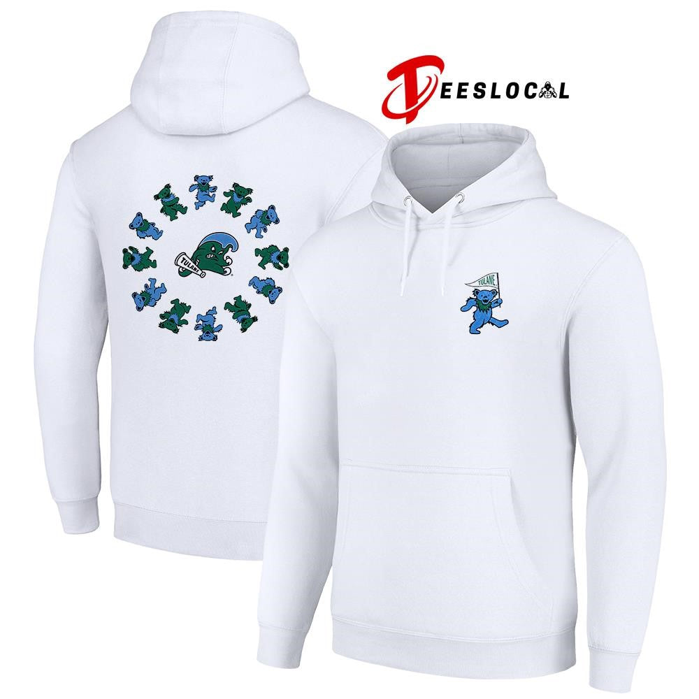 Grateful Dead x Tulane Green Wave bears circle shirt