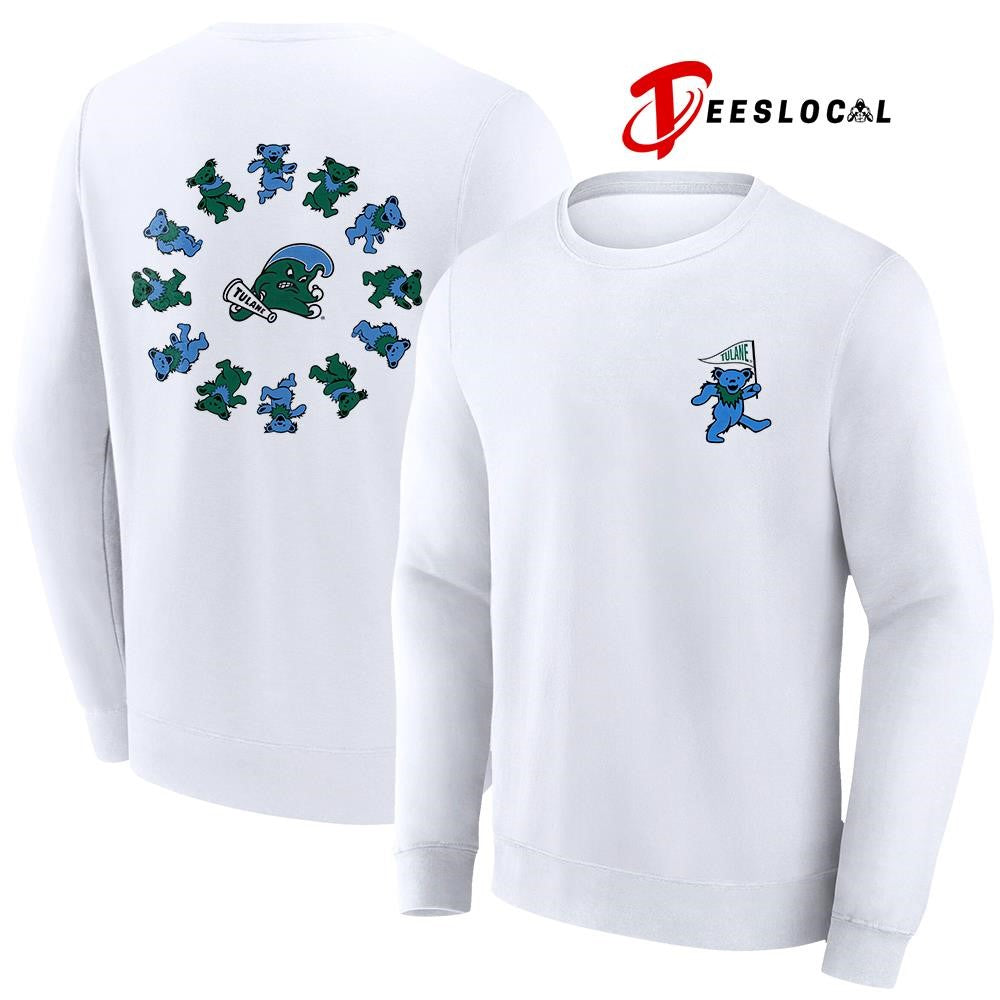 Grateful Dead x Tulane Green Wave bears circle shirt