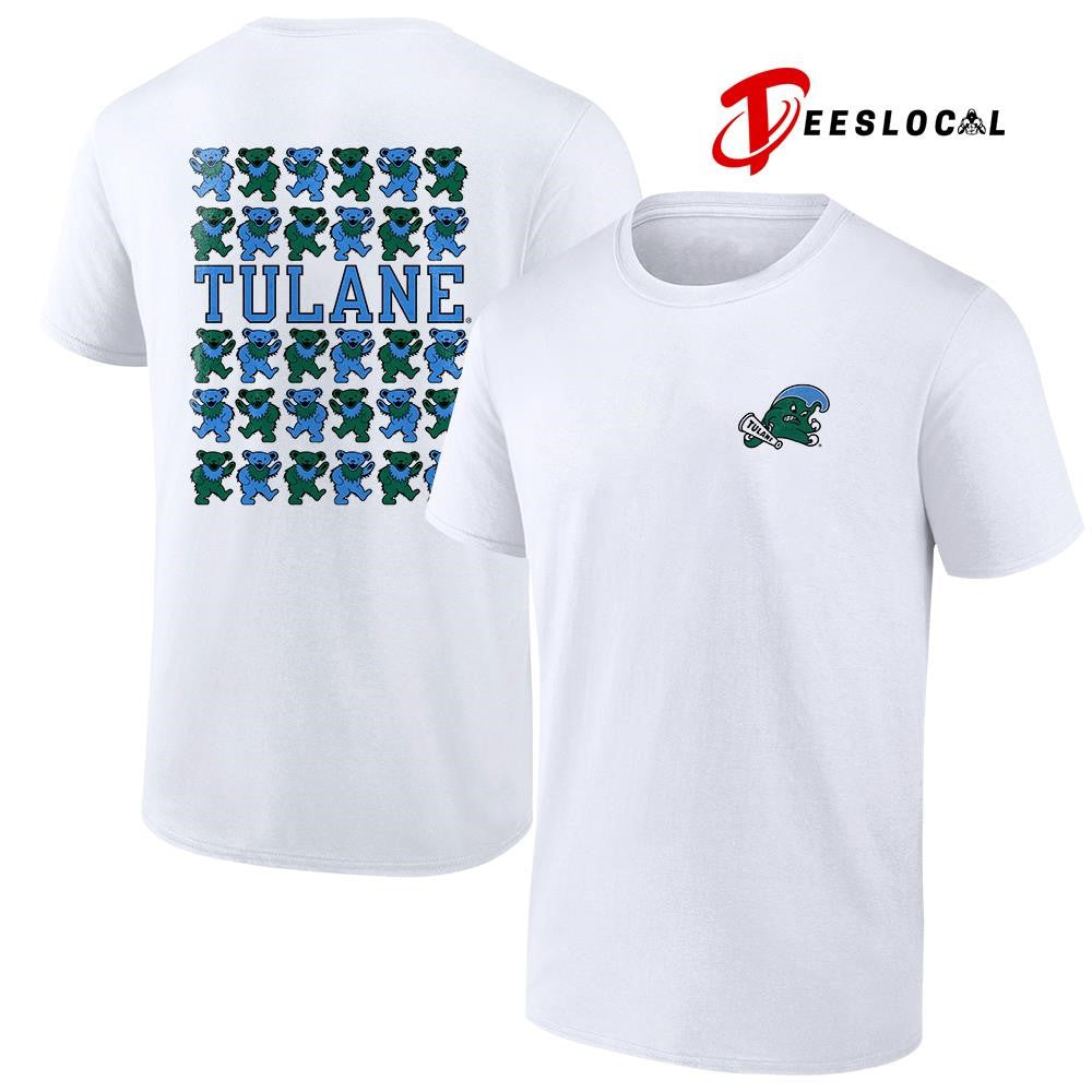 Grateful Dead x Tulane Green Wave bears mascot shirt