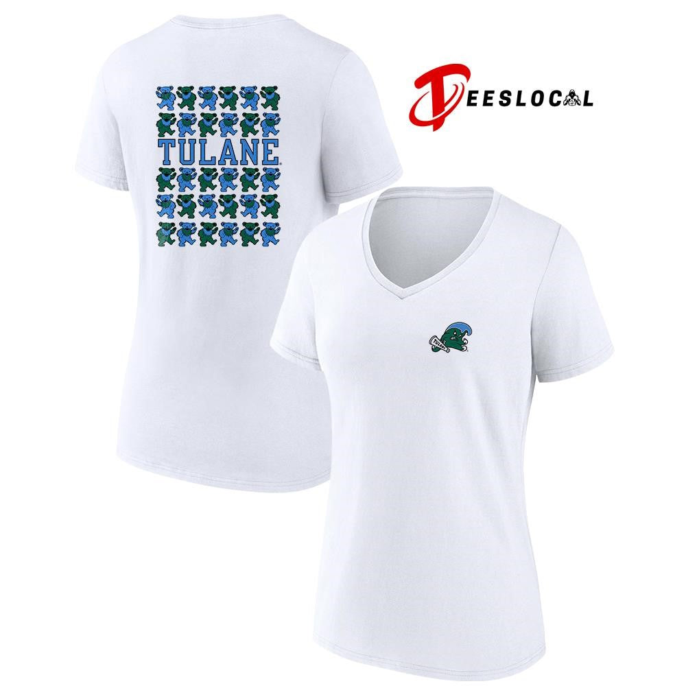 Grateful Dead x Tulane Green Wave bears mascot shirt