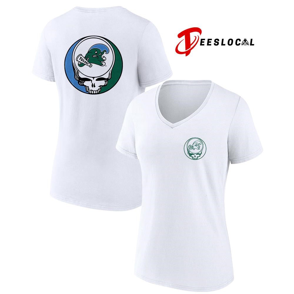 Grateful Dead x Tulane Green Wave logo parody shirt