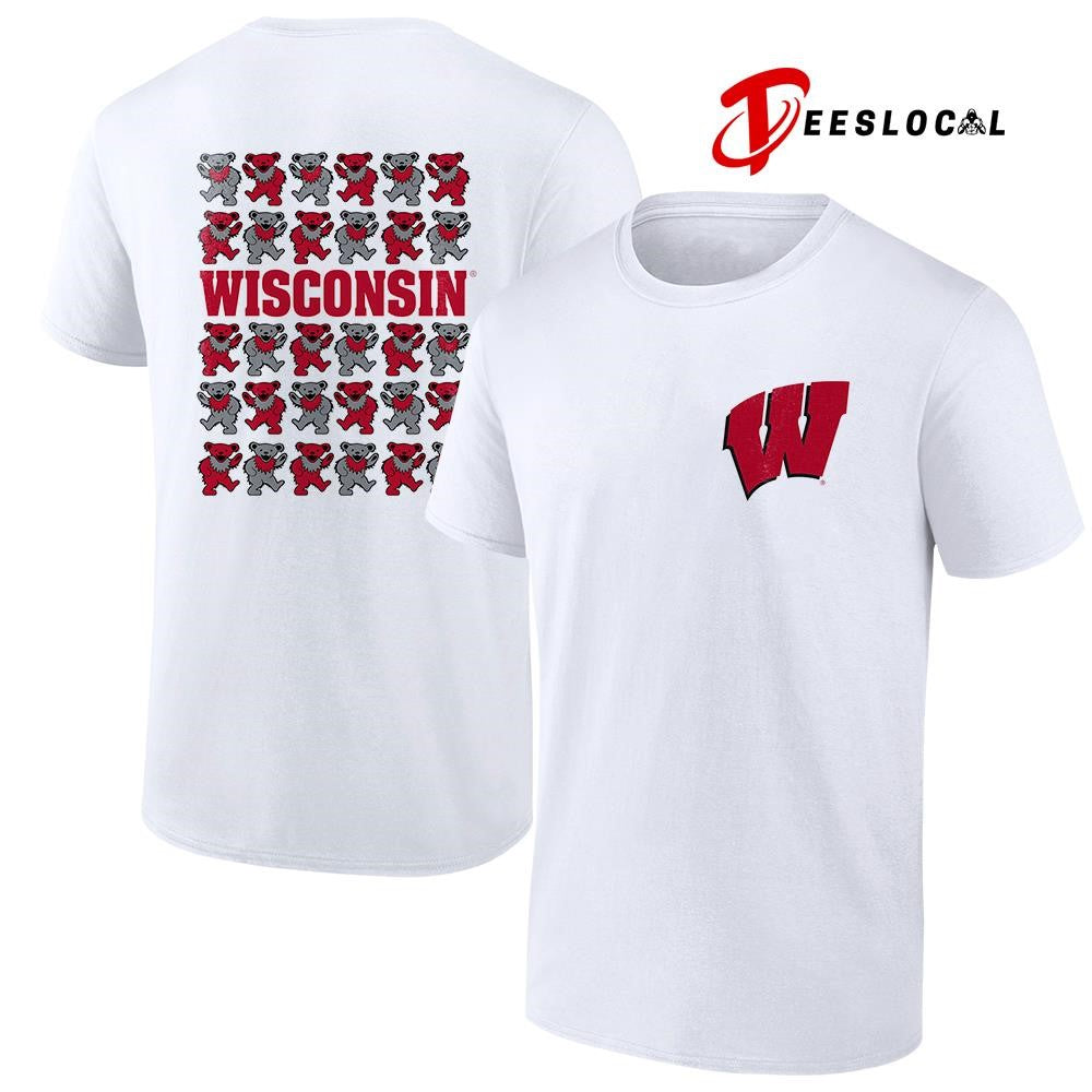 Grateful Dead x Wisconsin Badgers bears mascot shirt