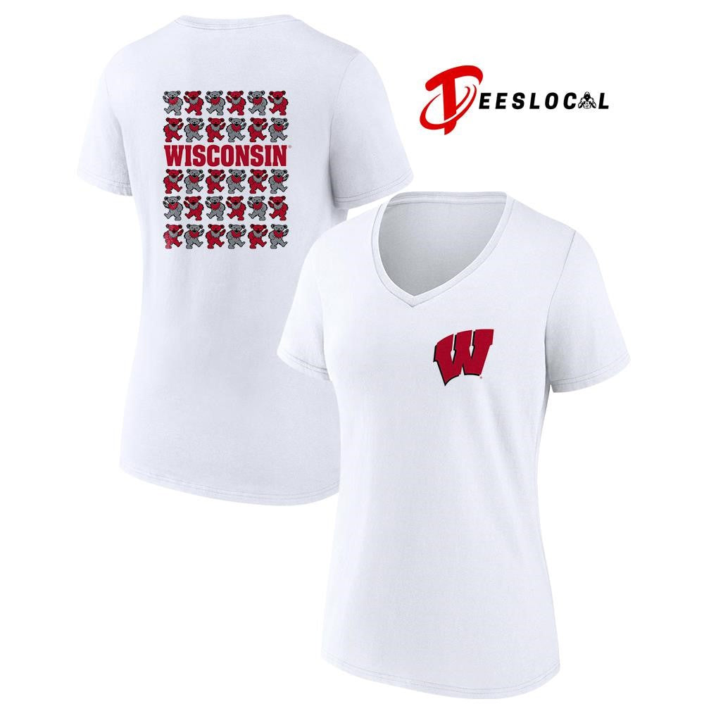 Grateful Dead x Wisconsin Badgers bears mascot shirt