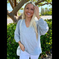 Gray V-Neck Pullover T-Shirts, Hoodie, Sweatshirt | CiraTrend.com