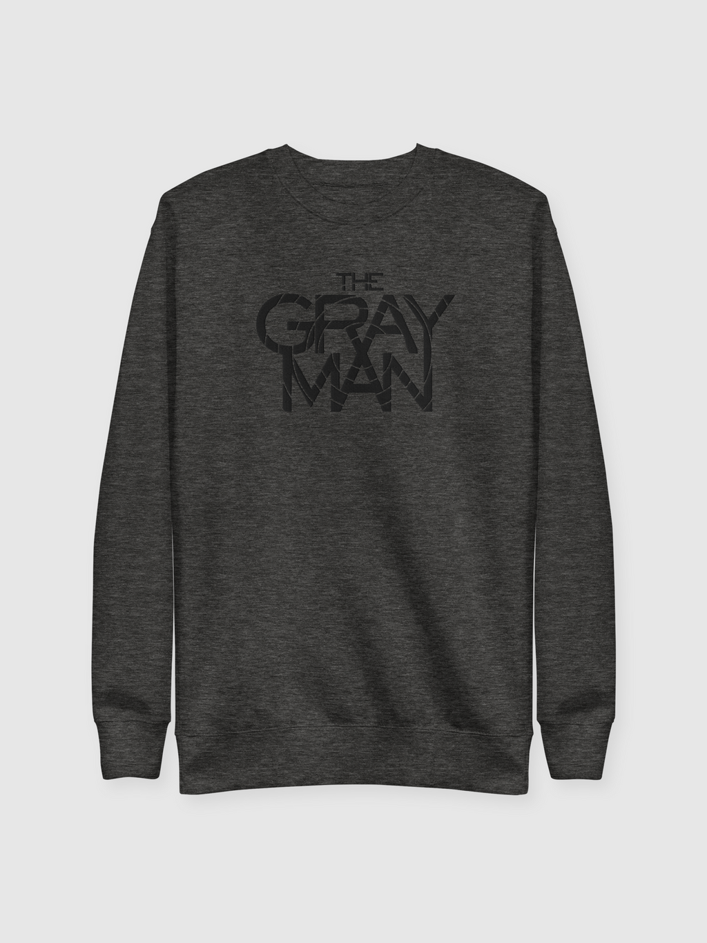 Gray Man Embroidered Unisex Sweatshirt [Charcoal Heather] T-Shirts, Hoodie | CiraTrend.com (Image 1)