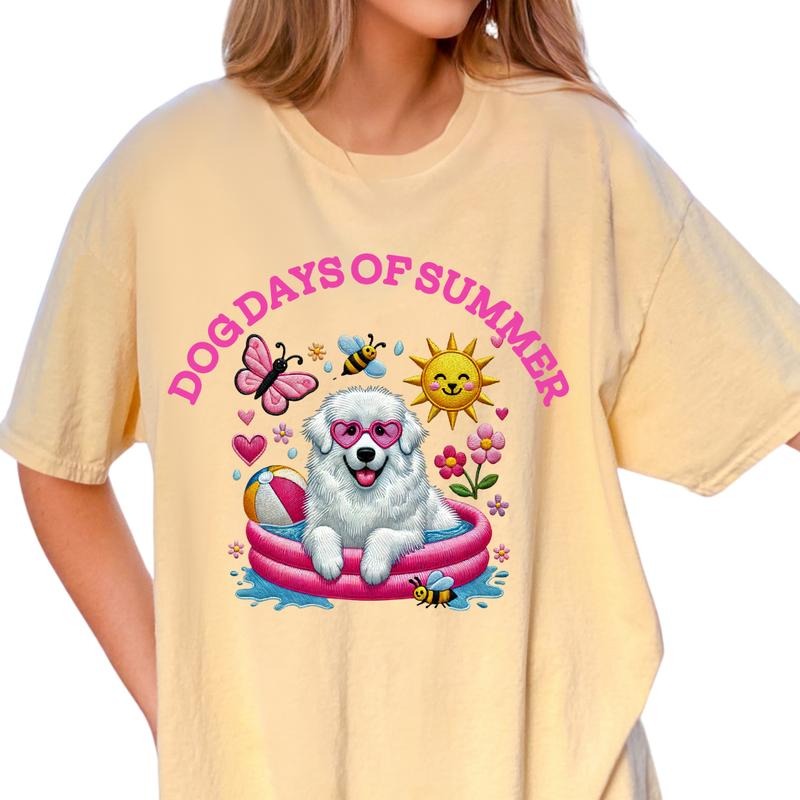 Great Pyrenees Dog Days of Summer Shirt ~ Unisex Apparel Relaxed Fit Printed In The USA Clothing Womenswear Casual...
