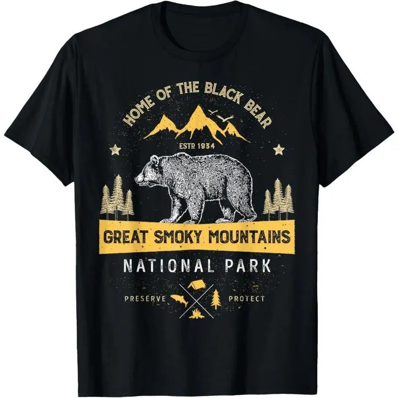 Great Smoky Mountains National Park T shirt Bear Vintage T-Shirt Made in USA Hoodie, Sweatshirt | CiraTrend.com