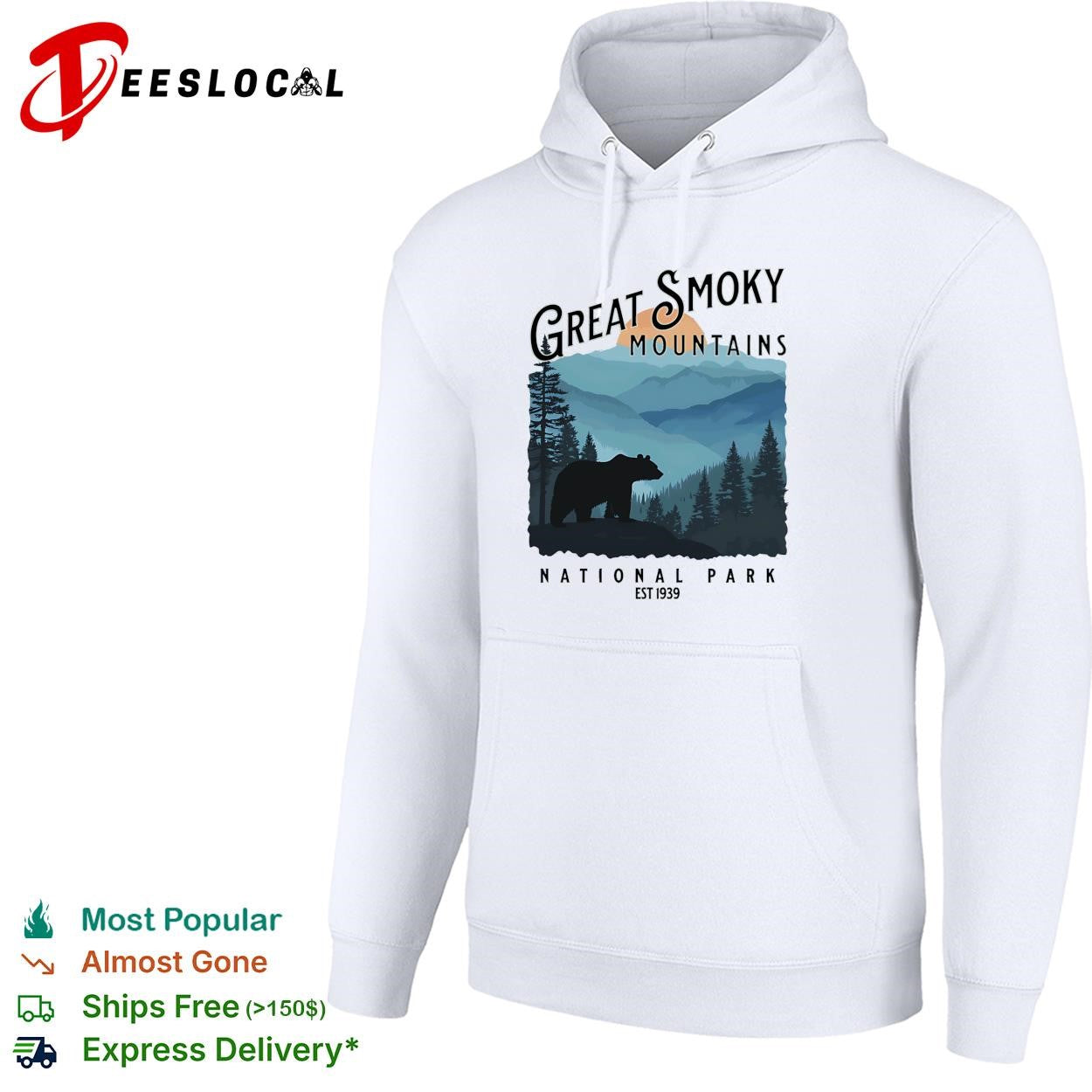 Great Smoky bear mountains national park est 1939 shirt