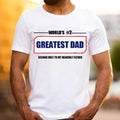 Greatest Dad Second Only To My Heavenly Father Christian T-Shirt TShirt Casual Style Crew Neck Short Sleeve T-Shirt Tops...