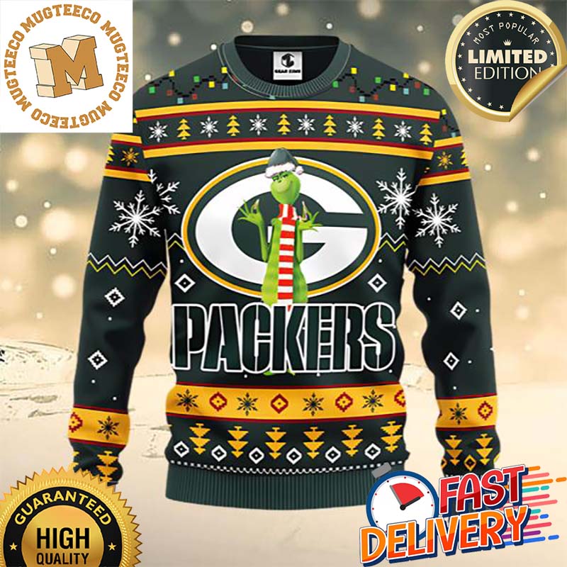 Green Bay Packers Grinch Ugly Christmas Sweater