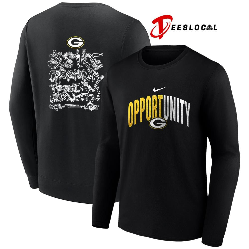 Green Bay Packers justice opportunity freedom equity shirt