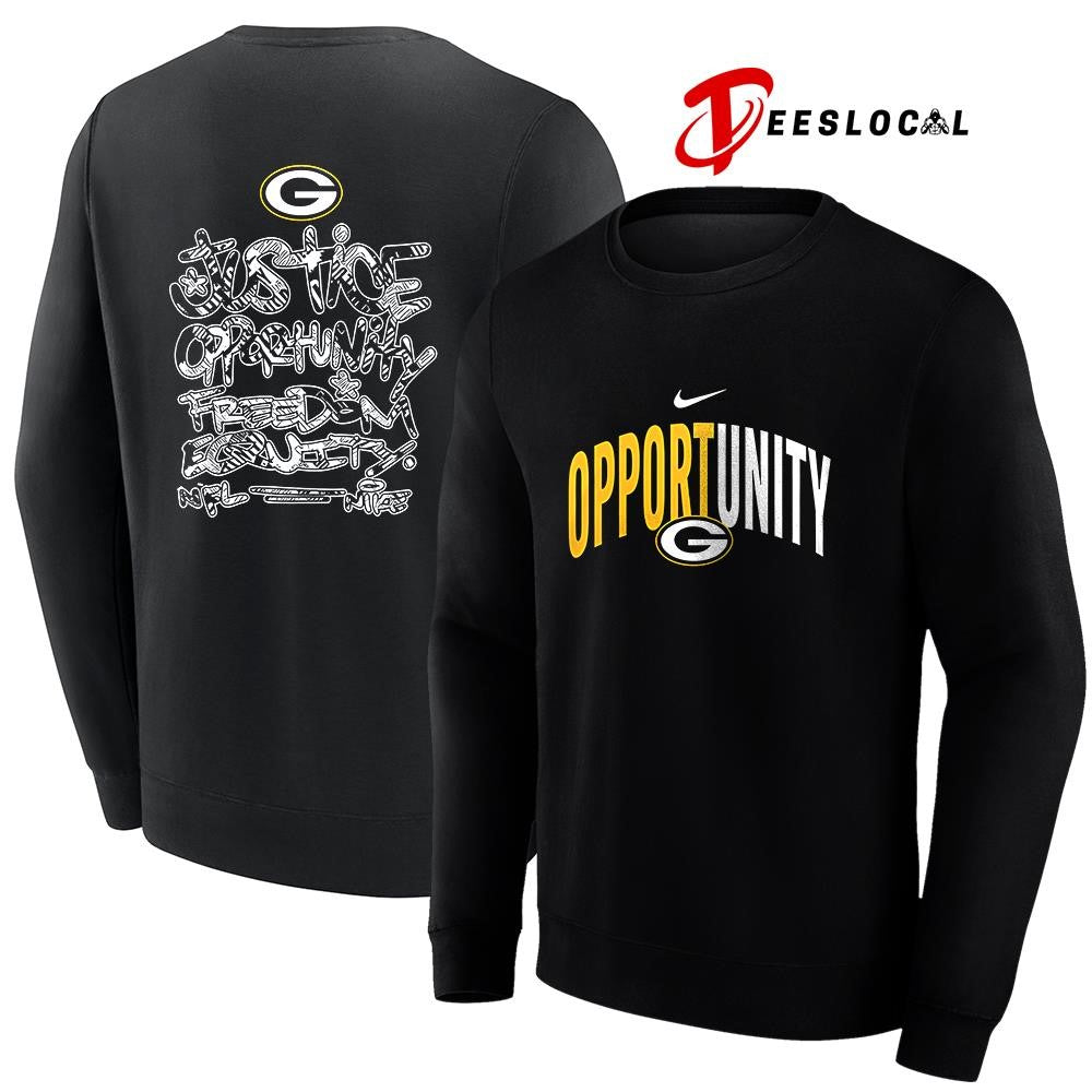 Green Bay Packers justice opportunity freedom equity shirt