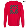 Green Checkered Christmas Tree Happy Face Long Sleeve Comfort Colors T-Shirt Hoodie, Sweatshirt | CiraTrend.com