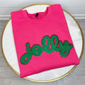 Green Jolly Chenille Patch Sweatshirt T-Shirts, Hoodie | CiraTrend.com