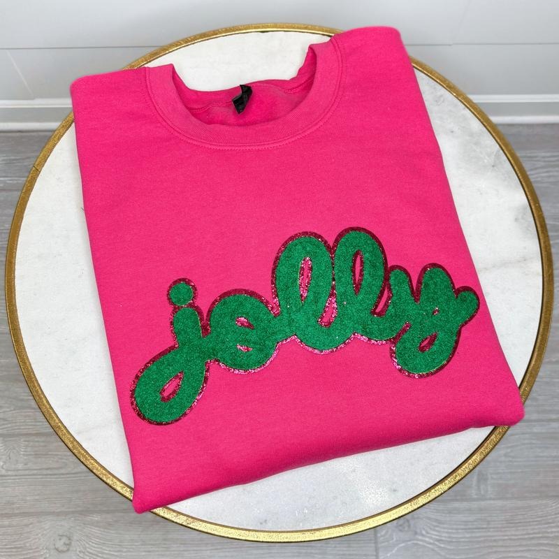Green Jolly Chenille Patch Sweatshirt T-Shirts, Hoodie | CiraTrend.com