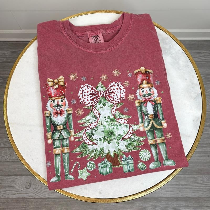 Green Nutcracker Holiday Comfort Colors T-Shirt 'NLB' Hoodie, Sweatshirt | CiraTrend.com