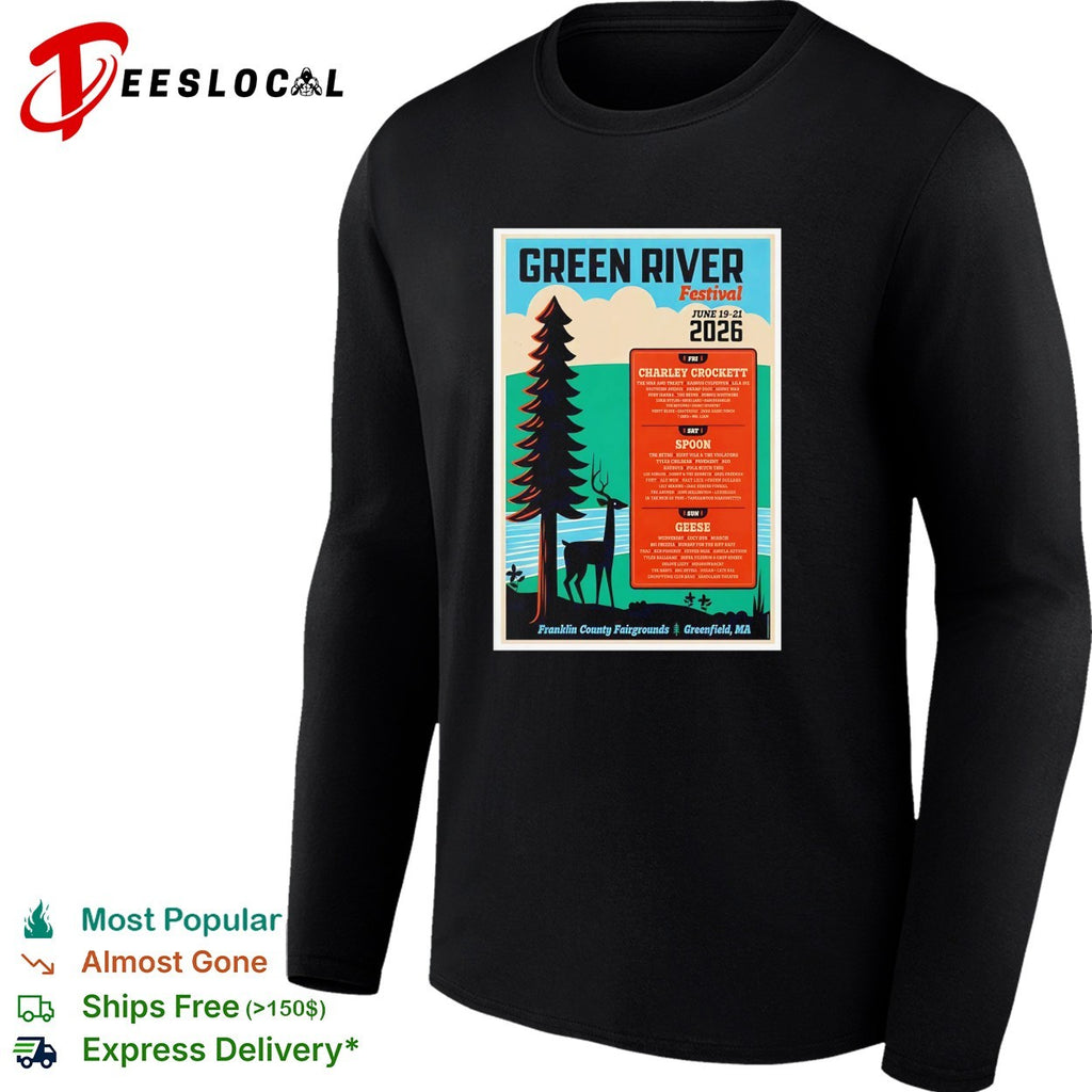 Green River Festival Charley Crockett Spoon Greer 2026 poster shirt