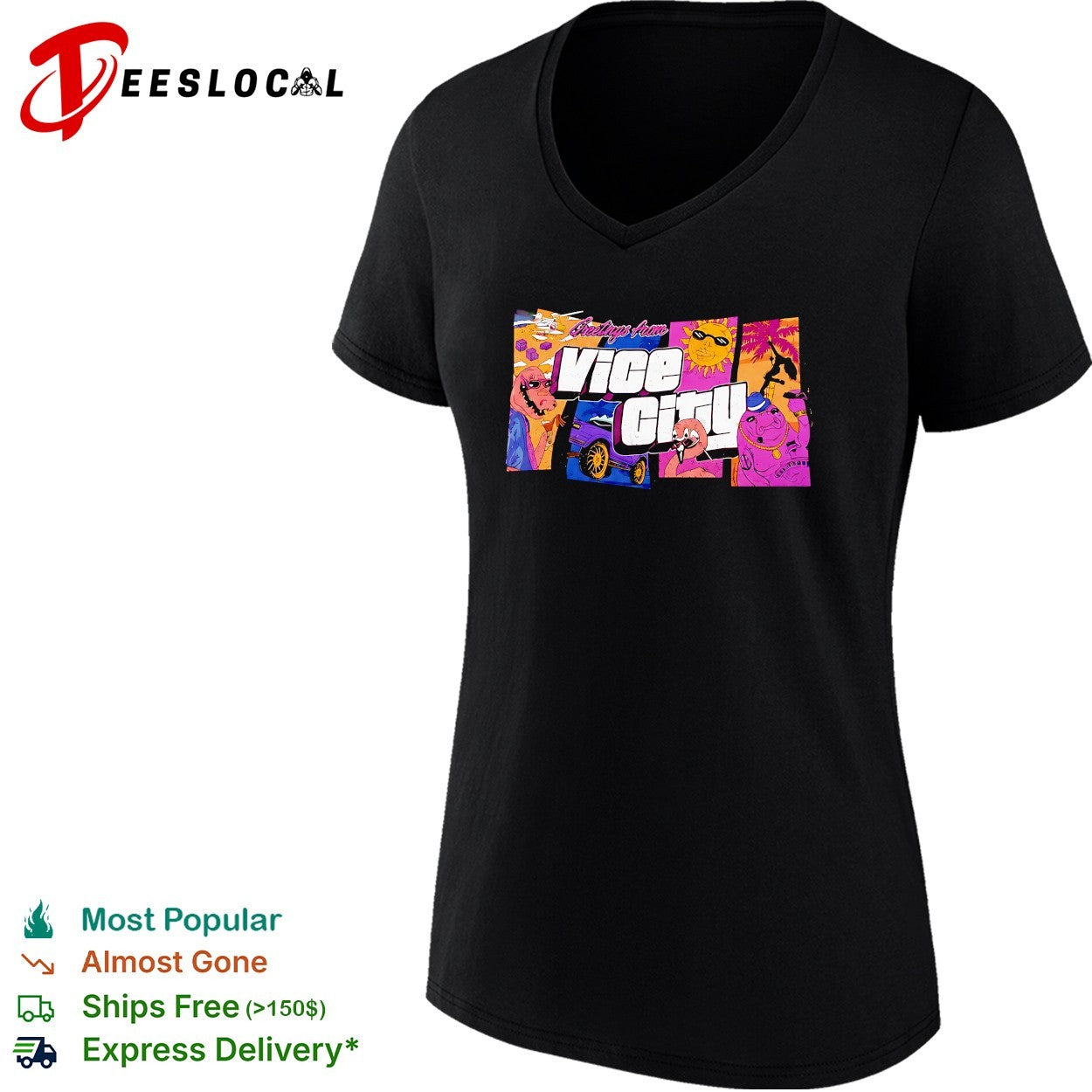 Greetings from Vice City postcard shirt