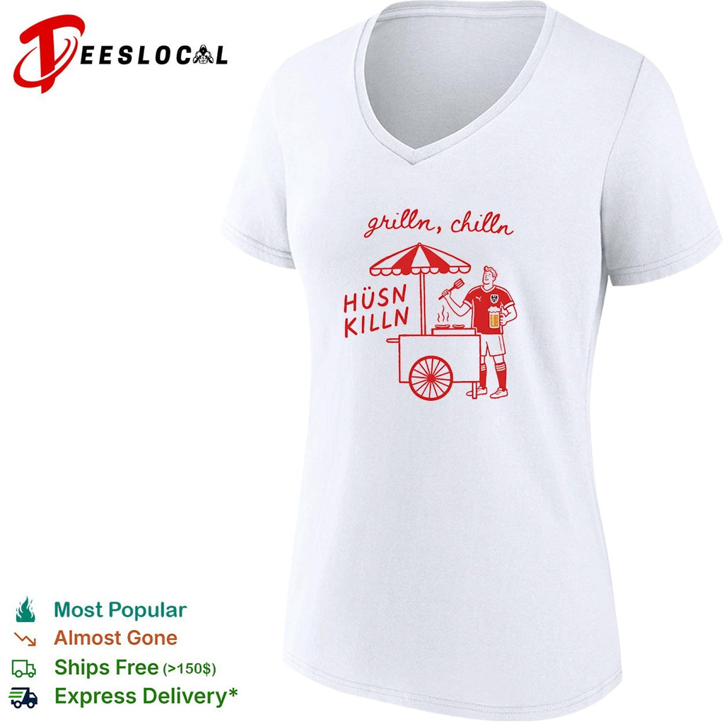 Grilln chilln Husn Killn Austria soccer fan shirt
