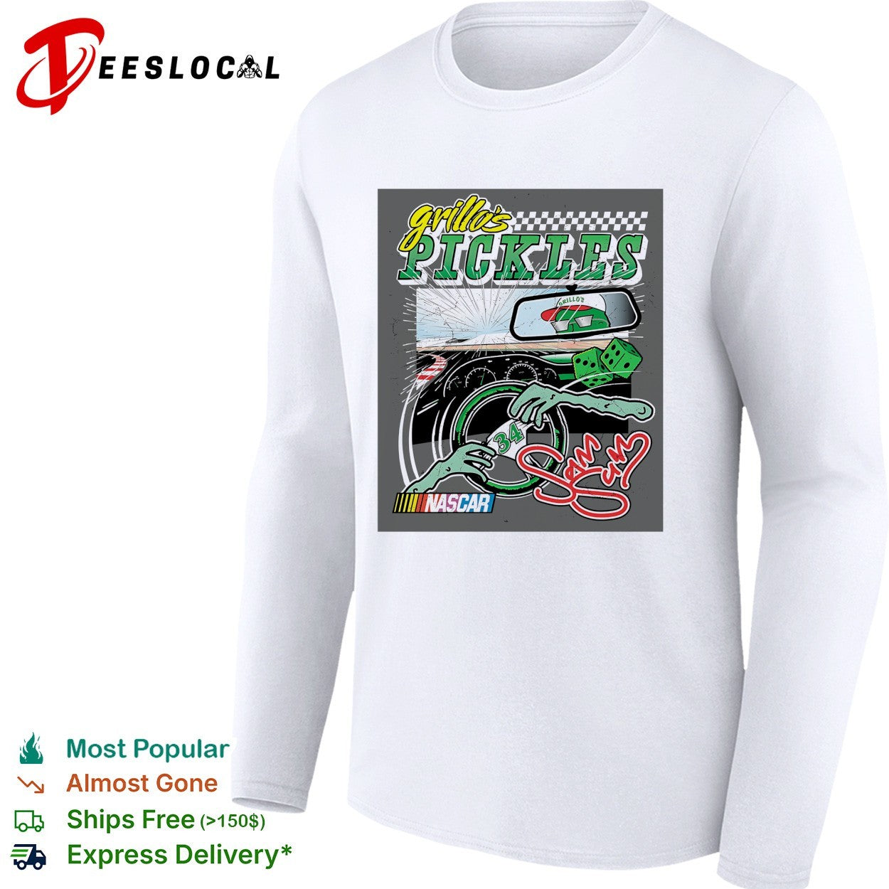 Grillo’s Pickles Nascar racing shirt