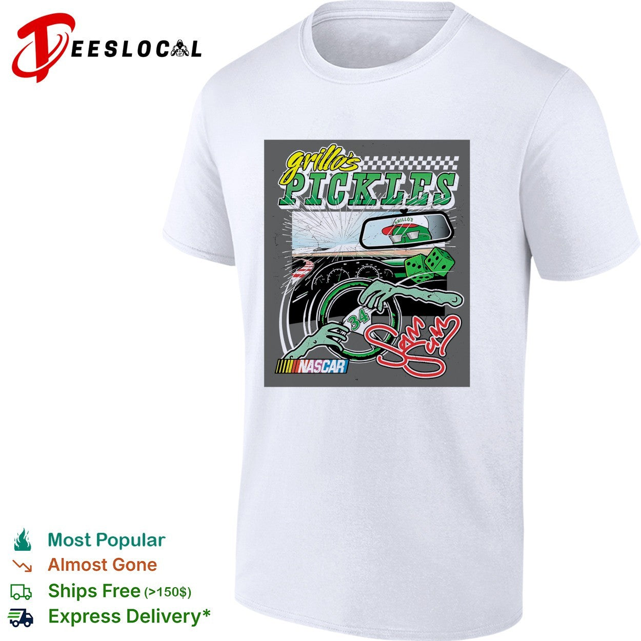 Grillo’s Pickles Nascar racing shirt