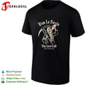 Grim reaper drinking viva la fiesta last call Riot Society shirt