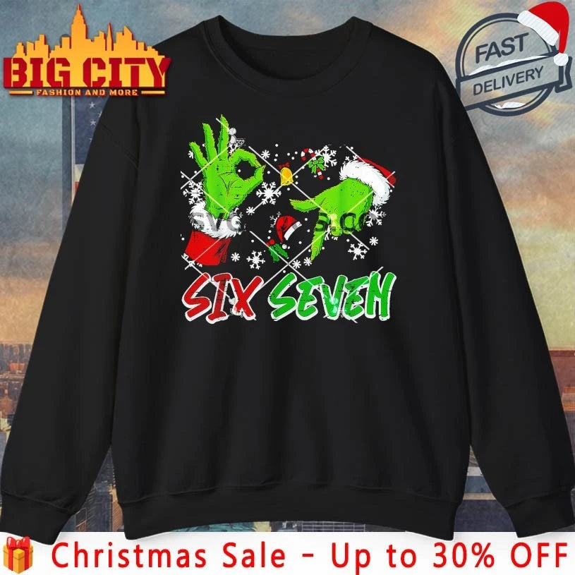 Grinch Christmas Six Seven 6 7 Xmas shirt