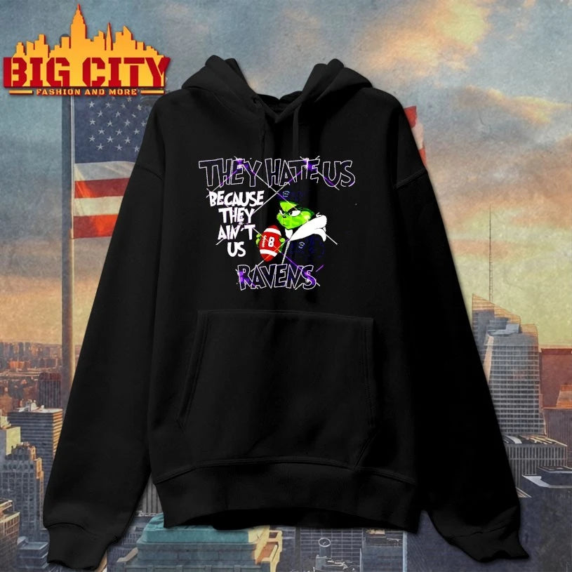 Grinch Christmas They Hate Us Because They Ain’t Us Baltimore Ravens shirt