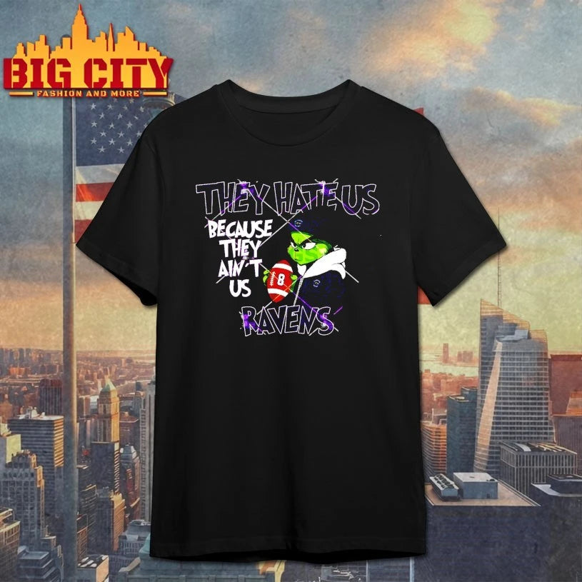 Grinch Christmas They Hate Us Because They Ain’t Us Baltimore Ravens shirt