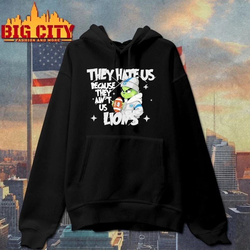 Grinch Christmas They Hate Us Because They Ain’t Us Detroit Lions shirt