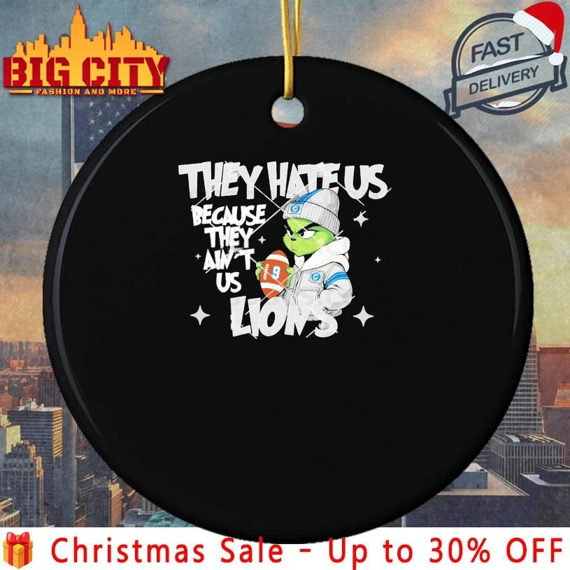 Grinch Christmas They Hate Us Because They Ain’t Us Detroit Lions shirt