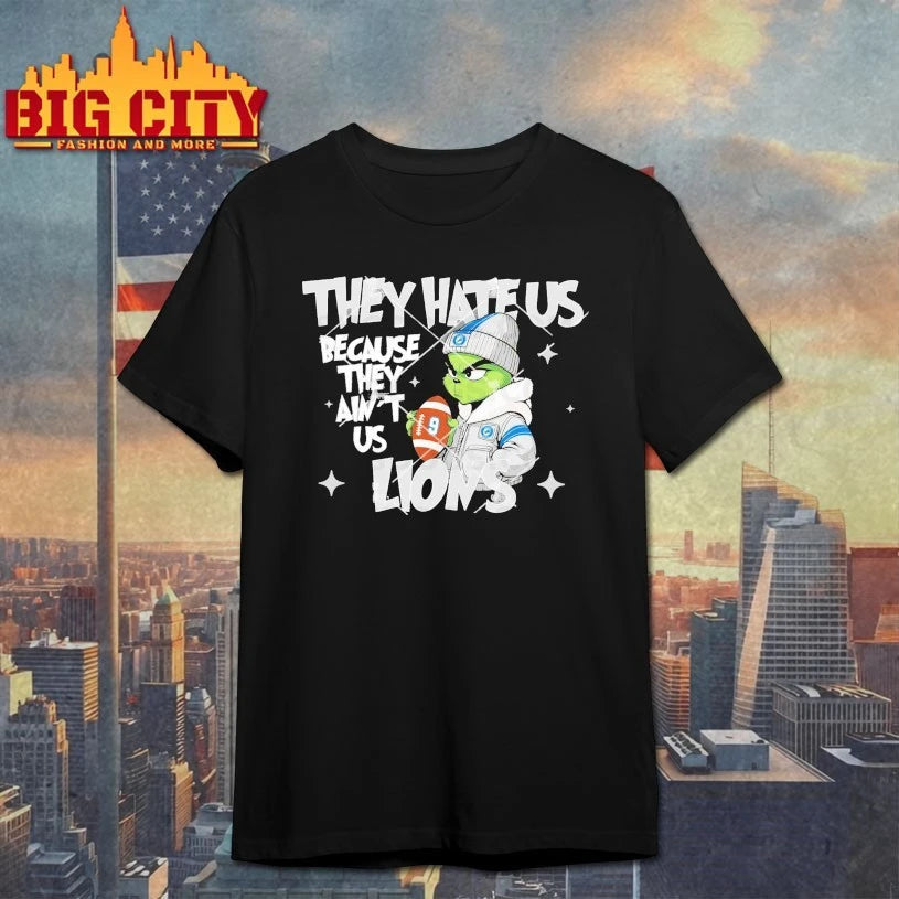 Grinch Christmas They Hate Us Because They Ain’t Us Detroit Lions shirt