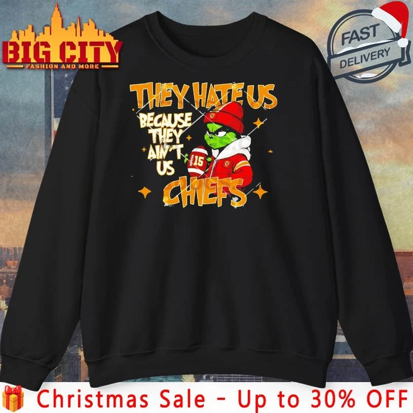 Grinch Christmas They Hate Us Because They Ain’t Us Kansas City Chiefs shirt