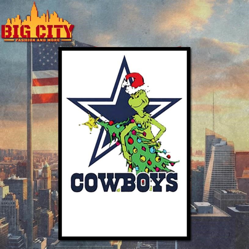 Grinch Love Cowboys Dallas Christmas Football Shirt