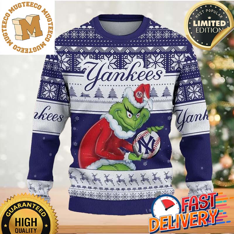 Grinch New York Yankees 2023 Party Ugly Christmas Sweater