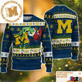 Grinch Stole Michigan Wolverines NCAA Funny Xmas 2023 Gift For Holiday Ugly Christmas Sweater