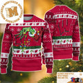 Grinch Stole Wisconsin Badgers NCAA Funny Xmas 2023 Gift For Holiday Ugly Christmas Sweater