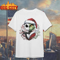 Grinch and Jack Skellington Christmas Holiday Movie Friends Santa Hat Christmas shirt