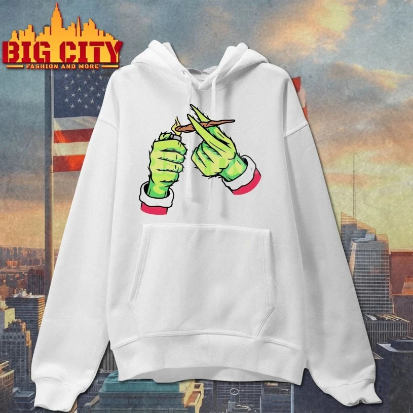 Grinch hand Dank Merry Xmas Cannabis Leaf shirt
