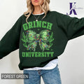 Grinchmas Coquette Bow Sweatshirt, Green Fur Sweatshirt, Christmas Season Shirt, Green guy Shirt, Christmas Movie Hoodie